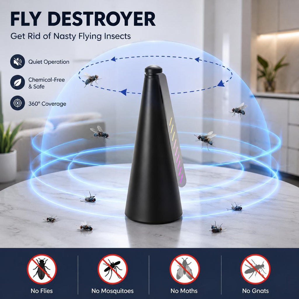 USB Fly Repellent Fan for Table | Portable Food Protector for Kitchen, BBQ, Picnic & Outdoor Dining