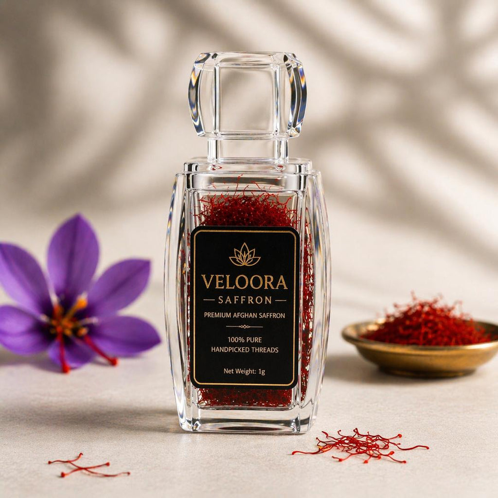 VELOORA Premium Afghan Saffron – 100% Pure Handpicked Threads (1g)