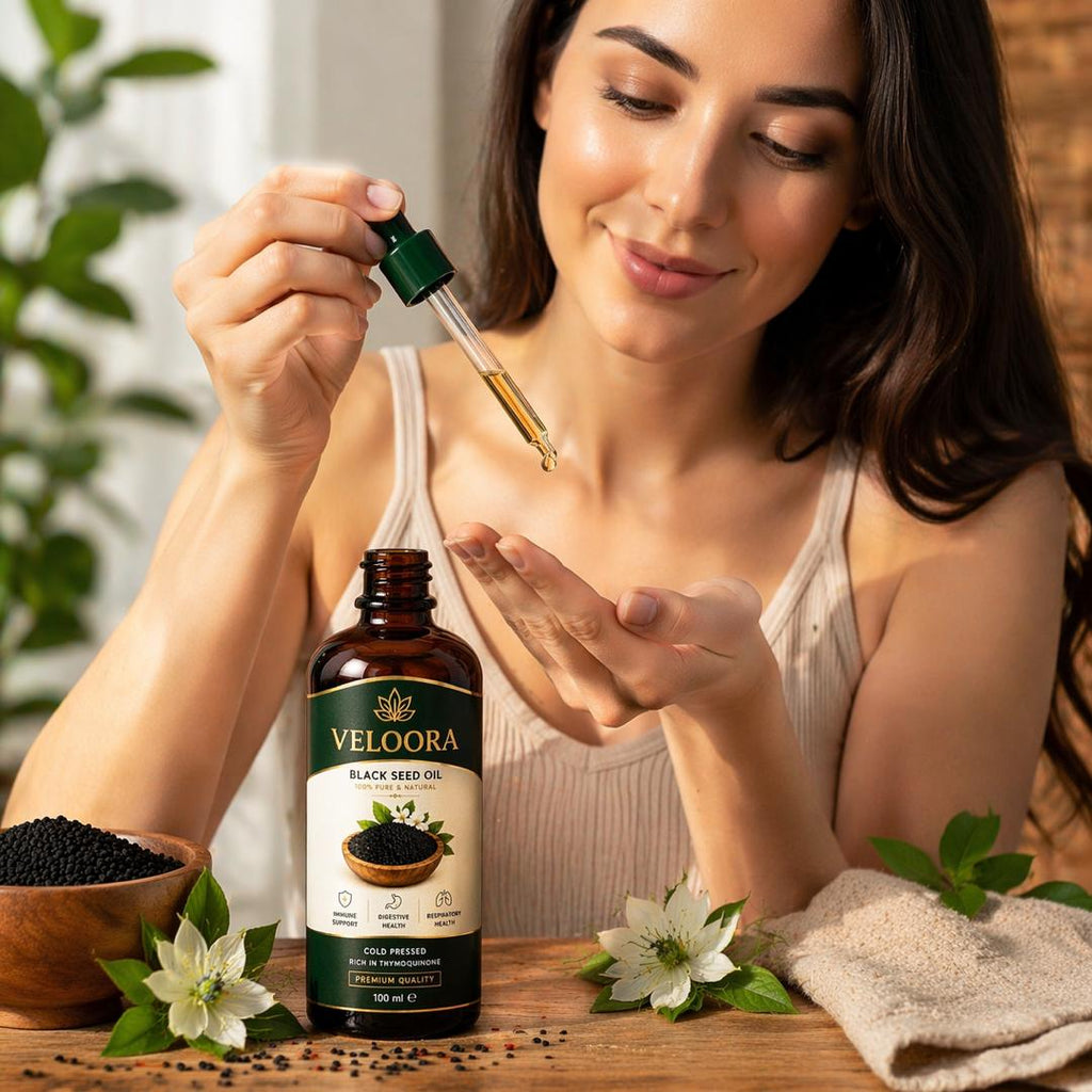 VELOORA Black Seed Oil – 100% Pure Cold Pressed Nigella Sativa (100ml) (Copy)